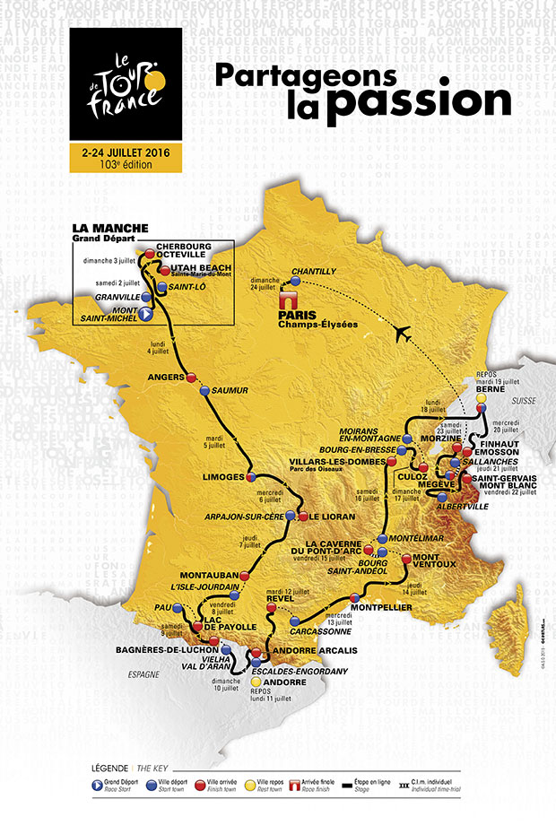 Tour de France Route 2016